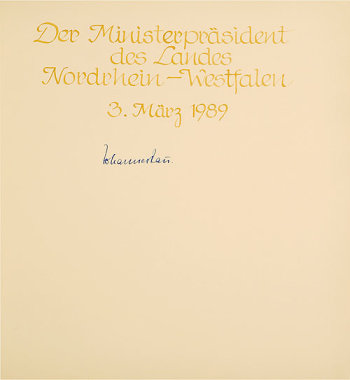 GB Ministerpräsident des Landes Nordrhein-Westfalen 3. März 1989